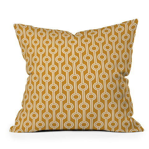 Little Arrow Design Co geometric chains gold Outdoor Throw Pillow