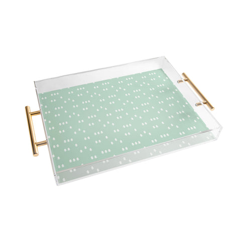Little Arrow Design Co geometric evergreen Acrylic Tray