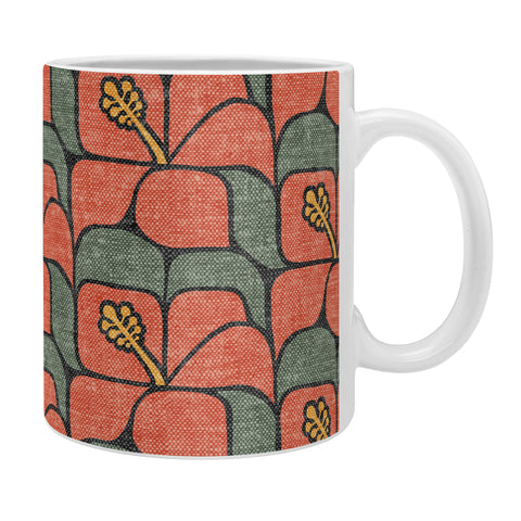 Little Arrow Design Co geometric hibiscus orange Coffee Mug