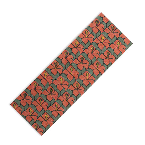 Little Arrow Design Co geometric hibiscus orange Yoga Mat