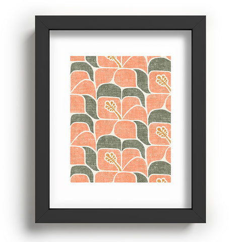 Little Arrow Design Co geometric hibiscus peach Recessed Framing Rectangle