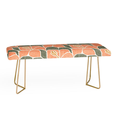 Little Arrow Design Co geometric hibiscus peach Bench
