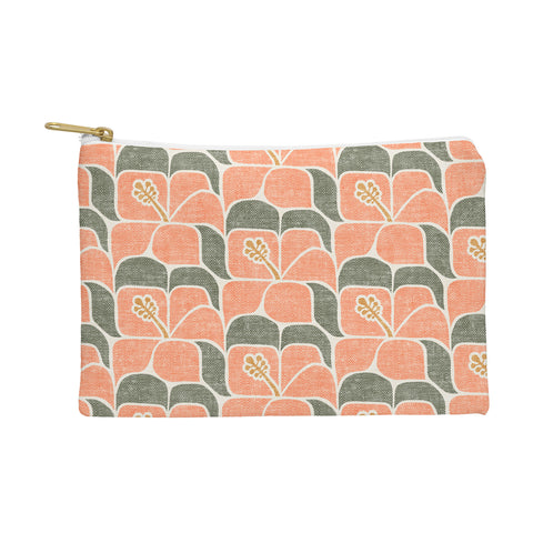 Little Arrow Design Co geometric hibiscus peach Pouch