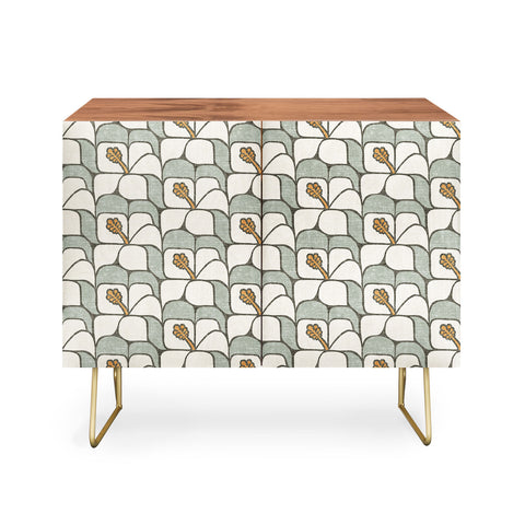 Little Arrow Design Co geometric hibiscus sage Credenza