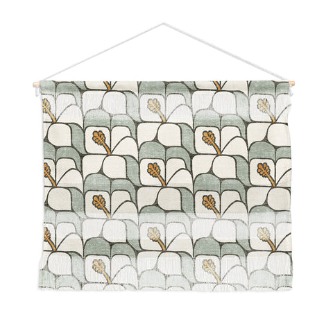 Little Arrow Design Co geometric hibiscus sage Wall Hanging Landscape