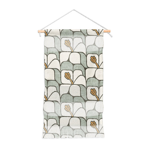 Little Arrow Design Co geometric hibiscus sage Wall Hanging Portrait