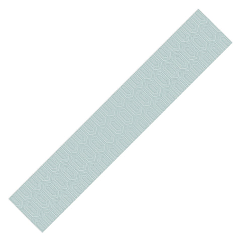 Little Arrow Design Co hexagon boho tile dusty blue Table Runner