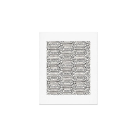 Little Arrow Design Co hexagon boho tile in charcoal Art Print