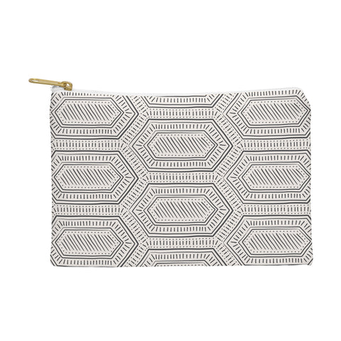 Little Arrow Design Co hexagon boho tile in charcoal Pouch
