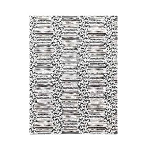 Little Arrow Design Co hexagon boho tile in charcoal Poster