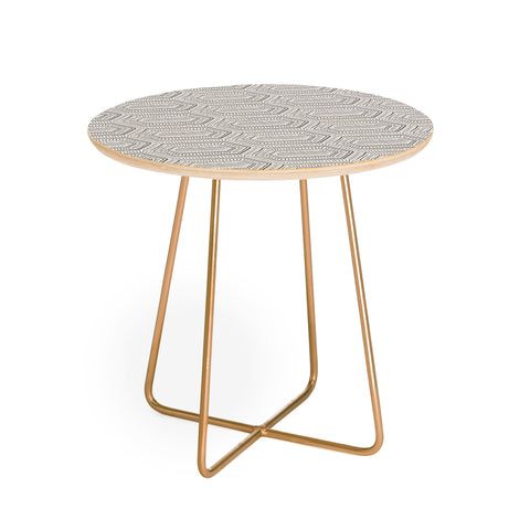 Little Arrow Design Co hexagon boho tile in charcoal Round Side Table