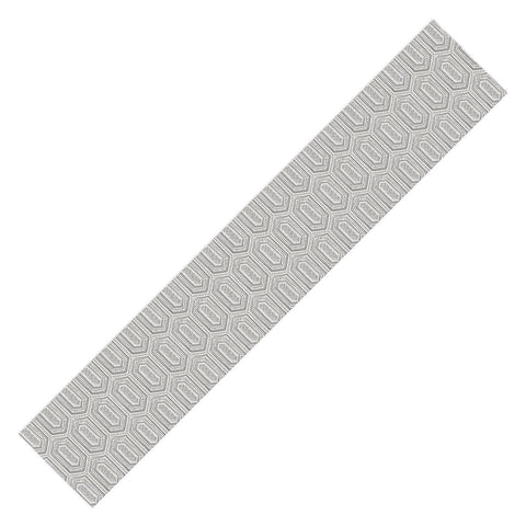Little Arrow Design Co hexagon boho tile in charcoal Table Runner