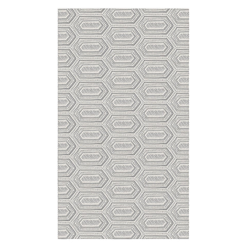 Little Arrow Design Co hexagon boho tile in charcoal Tablecloth