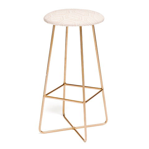Little Arrow Design Co hexagon boho tile terracotta Bar Stool
