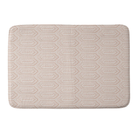 Little Arrow Design Co hexagon boho tile terracotta Memory Foam Bath Mat Havenly