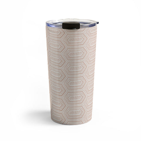 Little Arrow Design Co hexagon boho tile terracotta Travel Mug