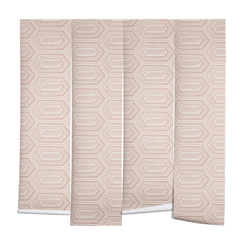 Little Arrow Design Co hexagon boho tile terracotta Wall Mural
