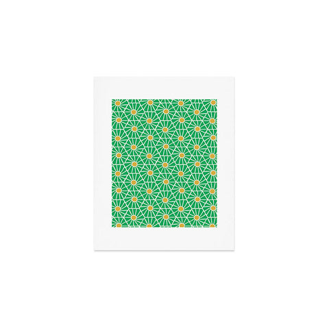 Little Arrow Design Co hexagon floral green Art Print