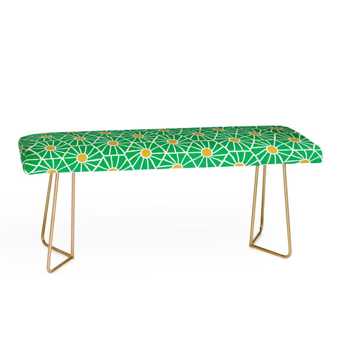 Little Arrow Design Co hexagon floral green Bench