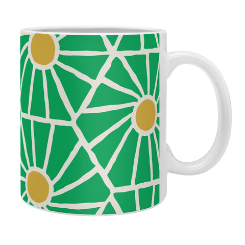 Little Arrow Design Co hexagon floral green Coffee Mug