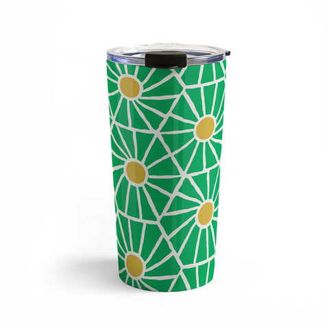 Little Arrow Design Co hexagon floral green Travel Mug
