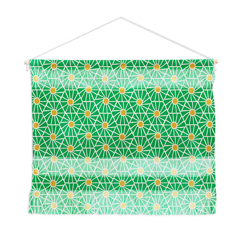 Little Arrow Design Co hexagon floral green Wall Hanging Landscape