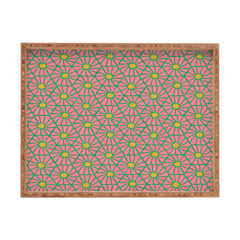 Little Arrow Design Co hexagon floral pink Rectangular Tray