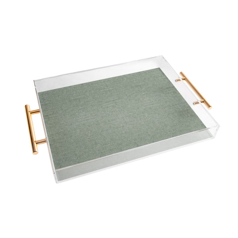Little Arrow Design Co hexagon stripes sage Acrylic Tray