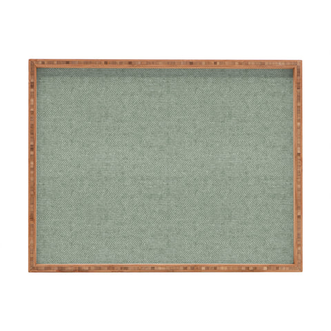 Little Arrow Design Co hexagon stripes sage Rectangular Tray