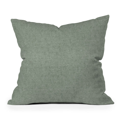 Little Arrow Design Co hexagon stripes sage Throw Pillow