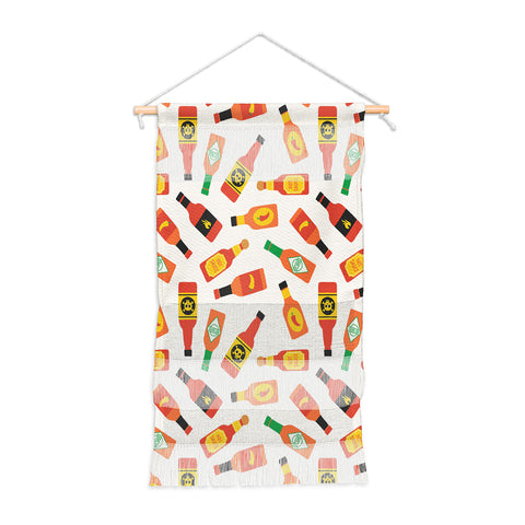 Little Arrow Design Co hot sauce bottles on cream Wall Hanging Portrait