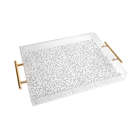 Little Arrow Design Co hugs and kisses XO monochrome Acrylic Tray