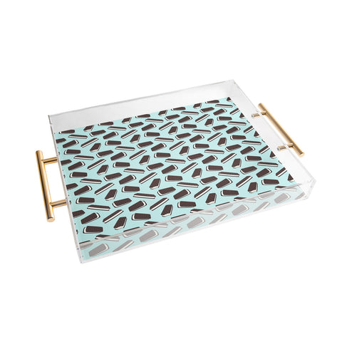 Little Arrow Design Co ice cream sandwich on blue Acrylic Tray