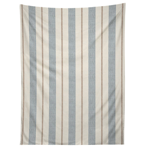 Little Arrow Design Co ivy stripes cream and blue Tapestry