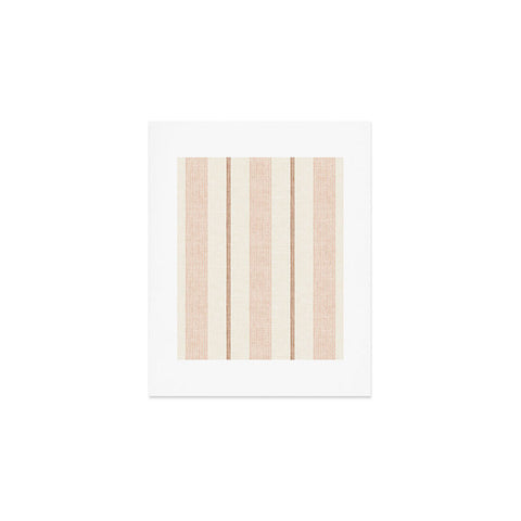 Little Arrow Design Co ivy stripes cream and blush Art Print