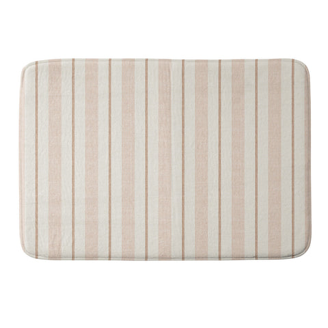 Little Arrow Design Co ivy stripes cream and blush Memory Foam Bath Mat