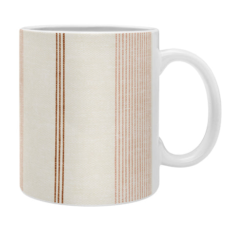 Little Arrow Design Co ivy stripes cream and blush Coffee Mug