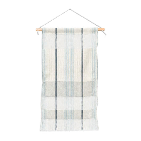 Little Arrow Design Co ivy stripes cream dusty blue Wall Hanging Portrait
