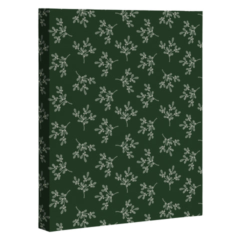 Little Arrow Design Co mistletoe dark green Art Canvas