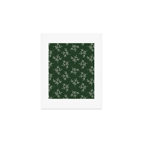 Little Arrow Design Co mistletoe dark green Art Print