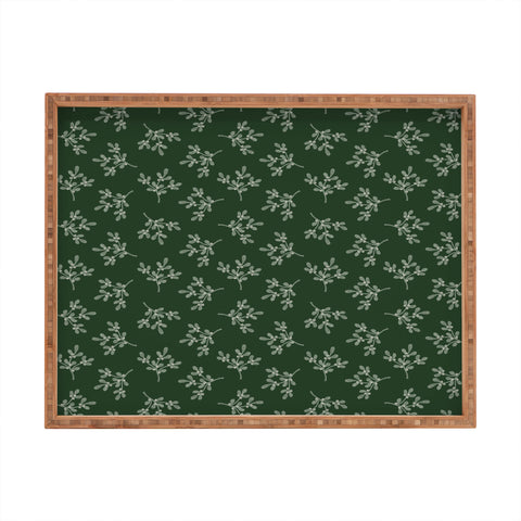 Little Arrow Design Co mistletoe dark green Rectangular Tray