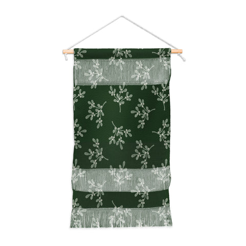 Little Arrow Design Co mistletoe dark green Wall Hanging Portrait