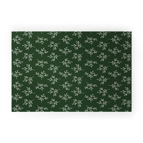 Little Arrow Design Co mistletoe dark green Welcome Mat