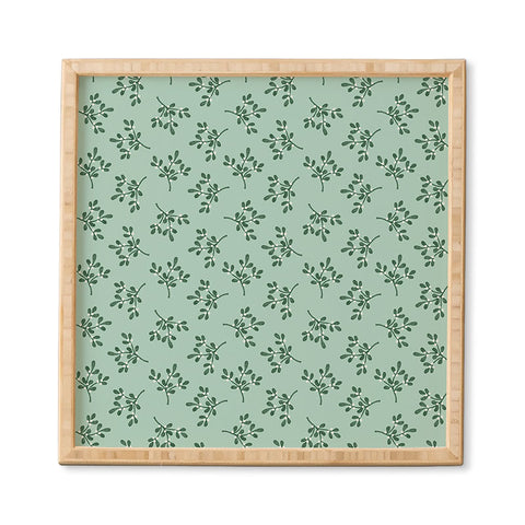 Little Arrow Design Co mistletoe mint Framed Wall Art