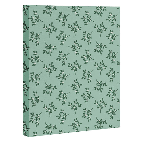 Little Arrow Design Co mistletoe mint Art Canvas