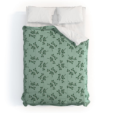 Little Arrow Design Co mistletoe mint Comforter