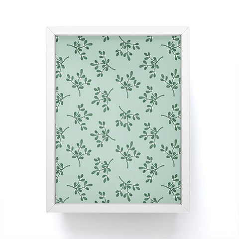 Little Arrow Design Co mistletoe mint Framed Mini Art Print