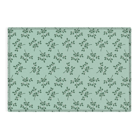 Little Arrow Design Co mistletoe mint Outdoor Rug
