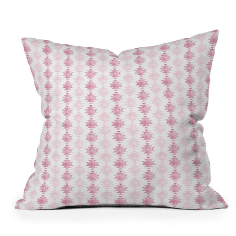 Little Arrow Design Co modern aztec in blush Outdoor Throw Pillow