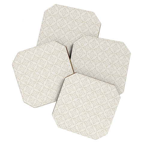 Little Arrow Design Co modern moroccan in beige Coaster Set